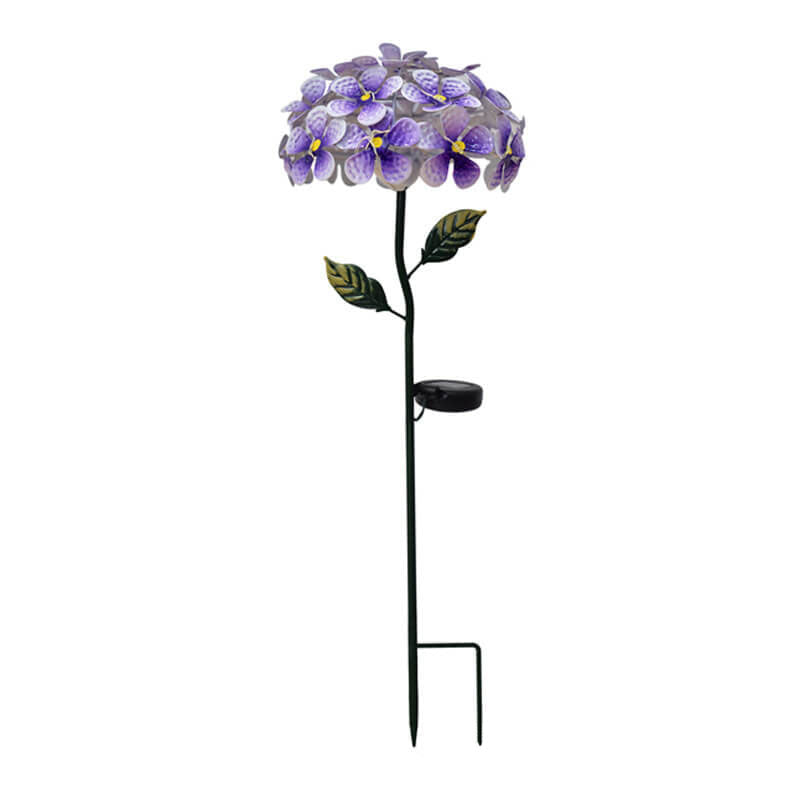 Modern Solar Outdoor Waterproof Simulation Hydrangea LED  Ground Plug Light-xinru