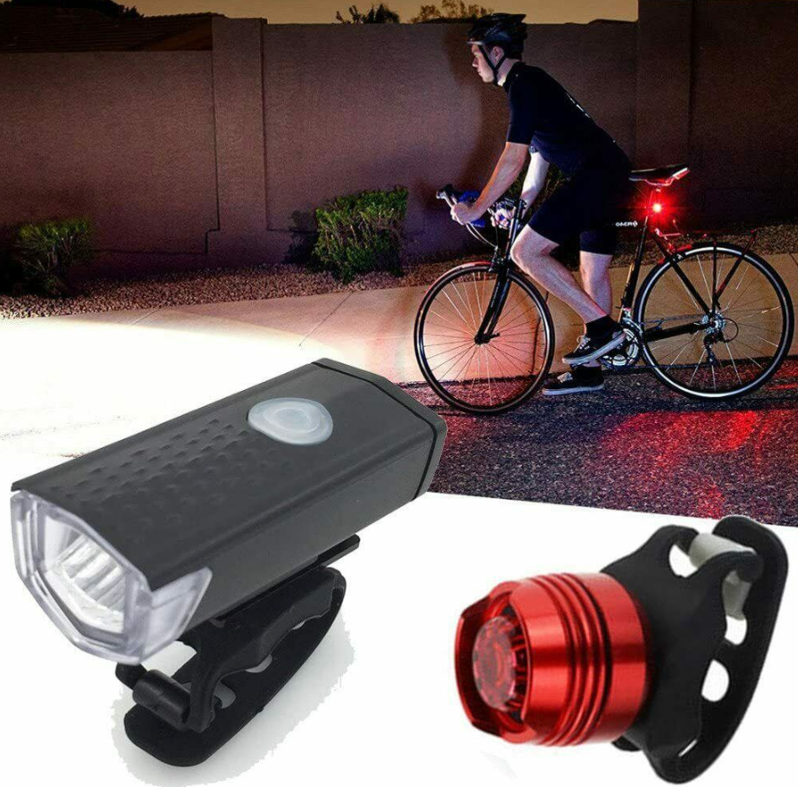Bicycle Flashing Bike Lights Accessories Head Light And Tail Light-xinru