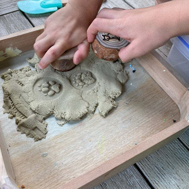 9 Pieces Animal Tracks Playdoh Stamps Set-xinru