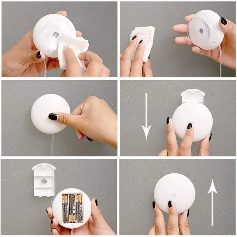 Christmas Lights LED Window Sucker Lamp Battery-Operated for Window Decorations-xinru shop