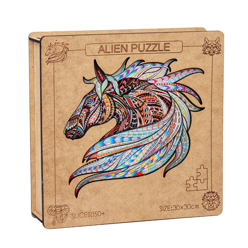 Wooden Animal Irregular Shaped Puzzles For Adults-xinru