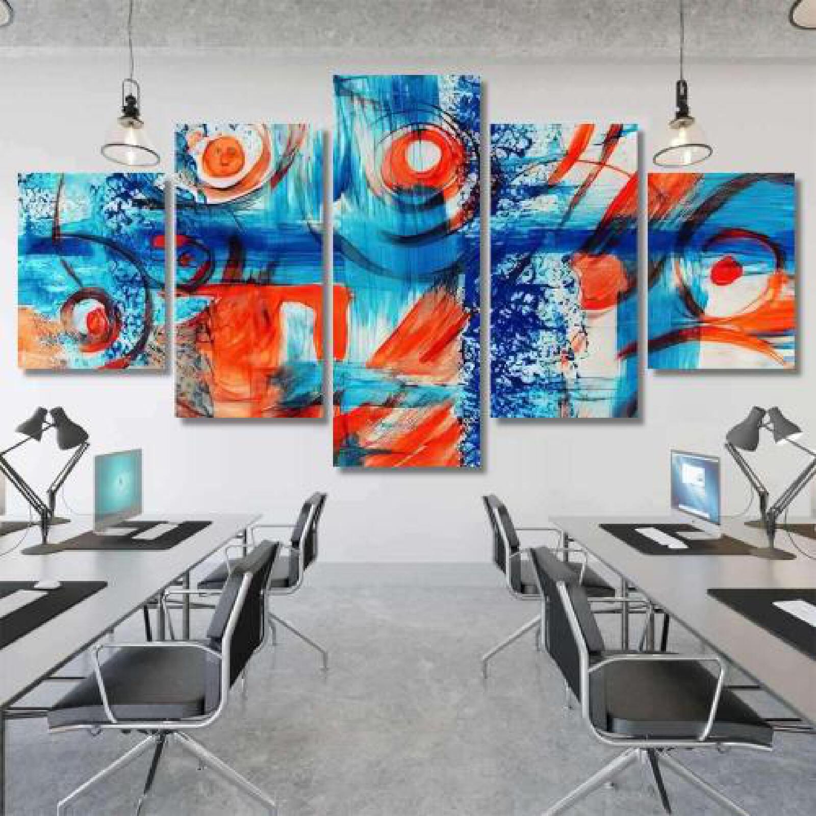 Blue Creative Patterns Sea Abstract-xinru shop