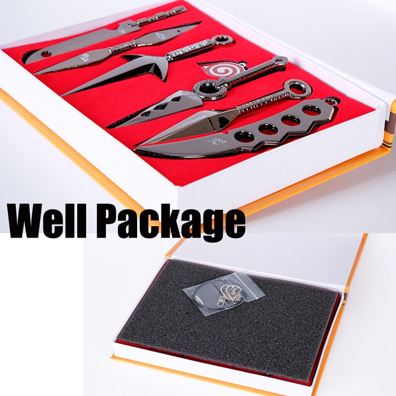 Naruto Armor Metal Cosplay Props Kakashi Madara Sword Set Pendant Dagger Dart-xinru