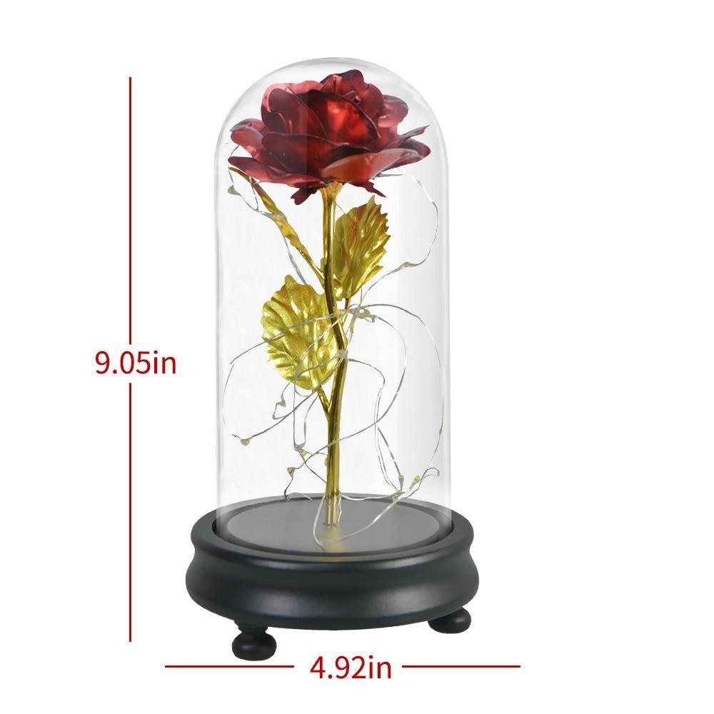 Colorful LED Crystal Glass Rose Lantern-xinru