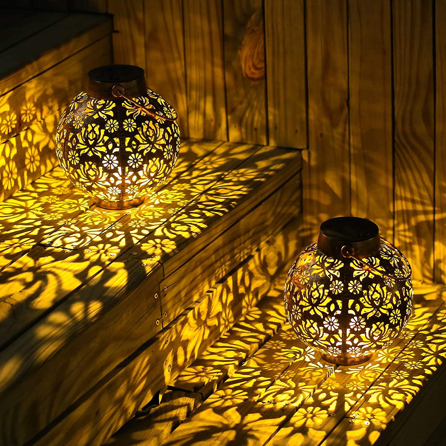 Hollowed-Out Solar Hanging Lantern-xinru shop