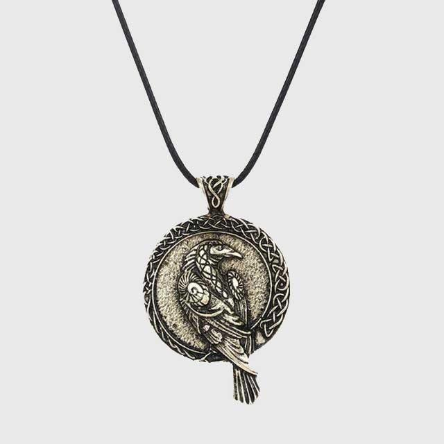 Odin Crow Amulet Viking Necklace Accessories-xinru