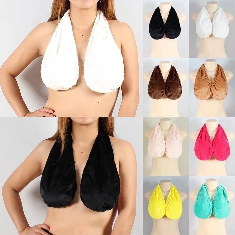 Breathy Solid Comfortable Neck Towel Bra for Women-xinru shop