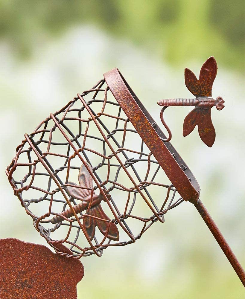 Nostalgic Chase Boys Girls Patio Garden Planters Silhouette Wood Pile Decoration-xinru