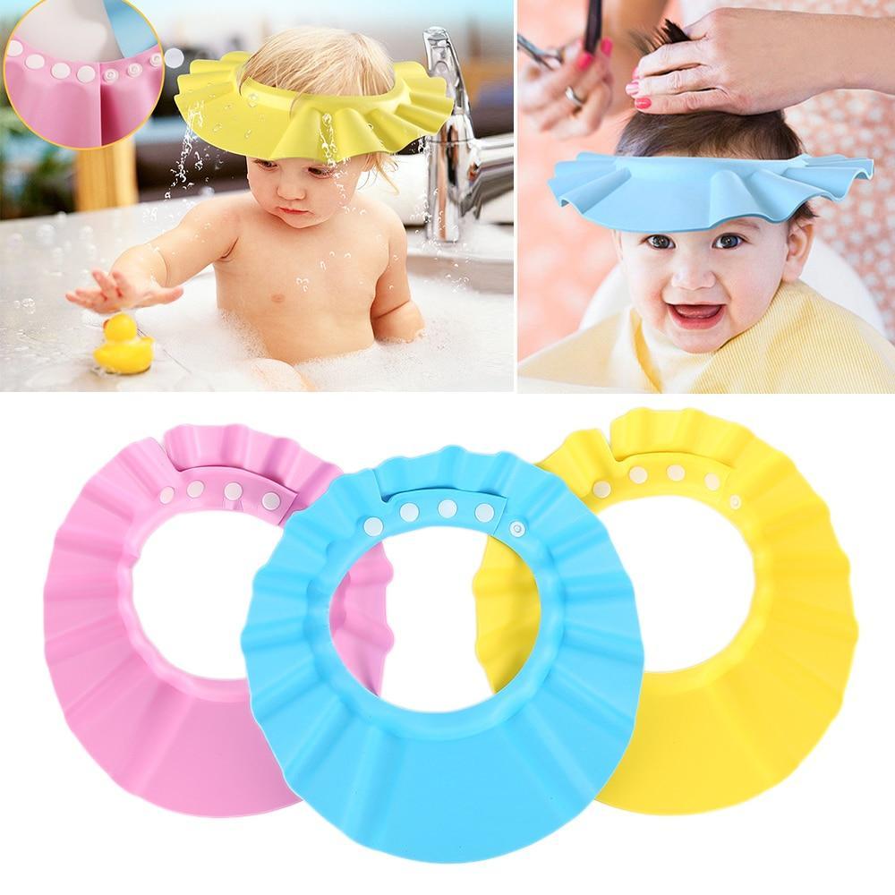 Safe Soft Shampoo Protective Baby Shower Cap-xinru