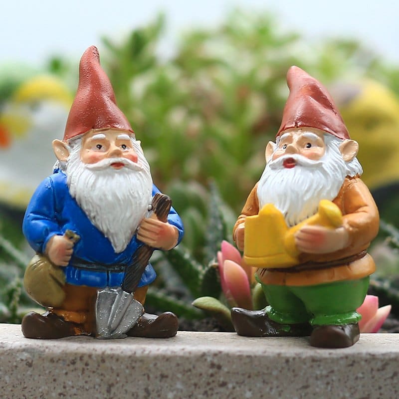 Desktop Ornament Garden Gnome Statue Resin Figurines Set Funny Swedish Dwar-xinru