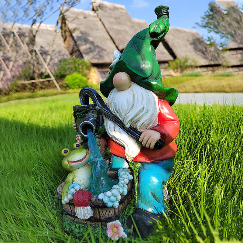 Solar Resin Dwarf Garden Ornament Waterproof Decorative Light-xinru