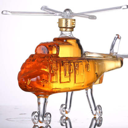 Whisky Decanter Glass Drinkware Novelty Set Helicopter Shaped For Bar-xinru