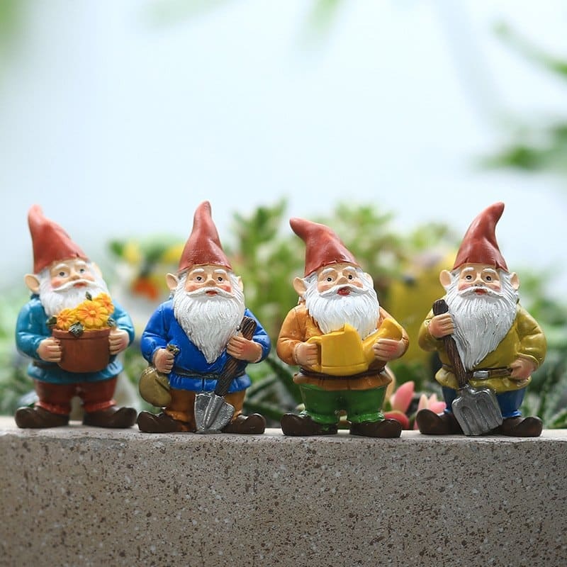 Desktop Ornament Garden Gnome Statue Resin Figurines Set Funny Swedish Dwar-xinru