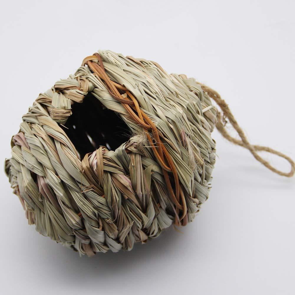 Grass Hand Woven Bird House For Outdoor Hanging-xinru