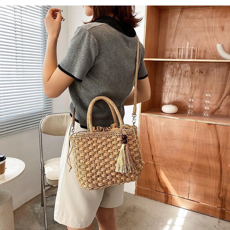 ウーブンバッグトートバッグショルダーバッグ-xinru shop