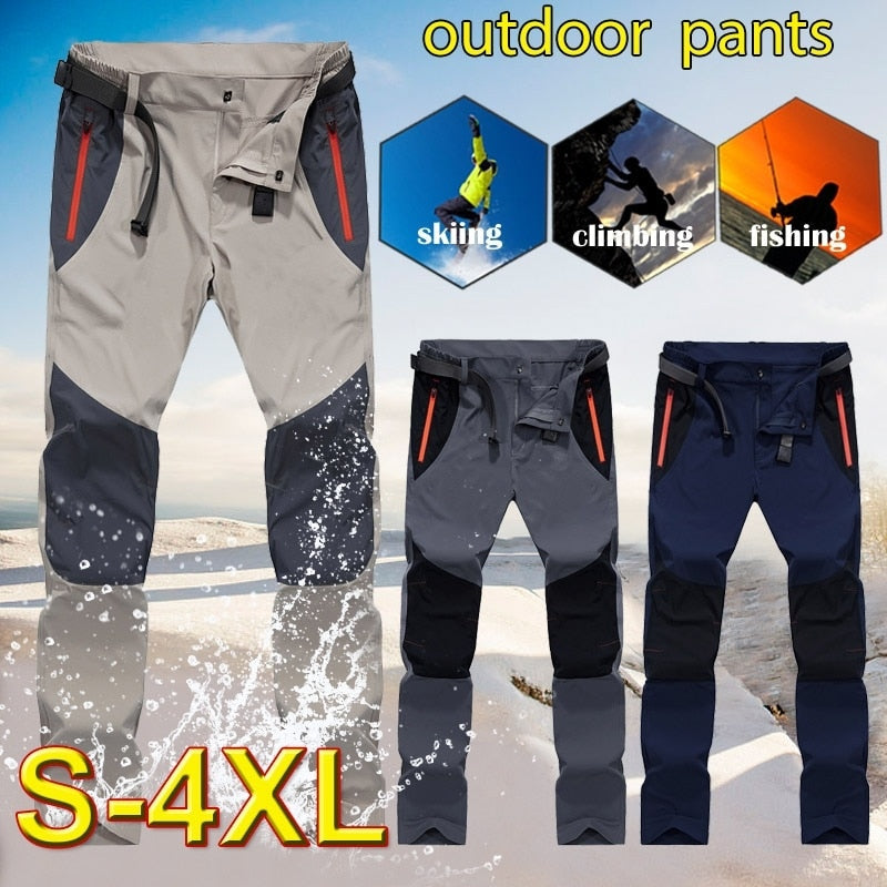 Waterproof Pants Men Quick Dry Trousers Trekking Fishing-xinru
