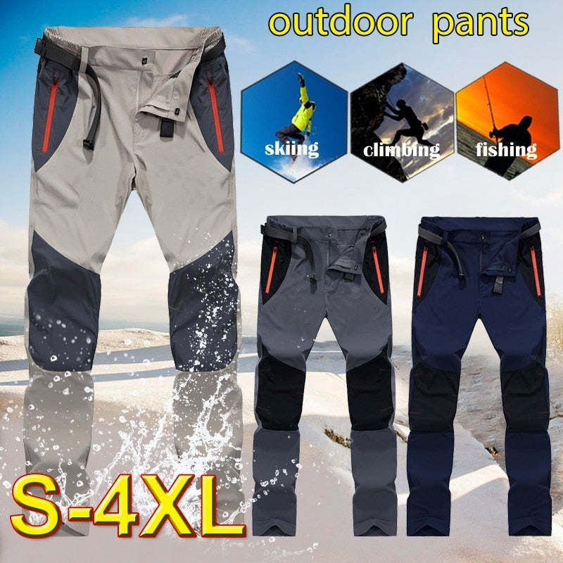 Waterproof Pants Men Quick Dry Trousers Trekking Fishing-xinru