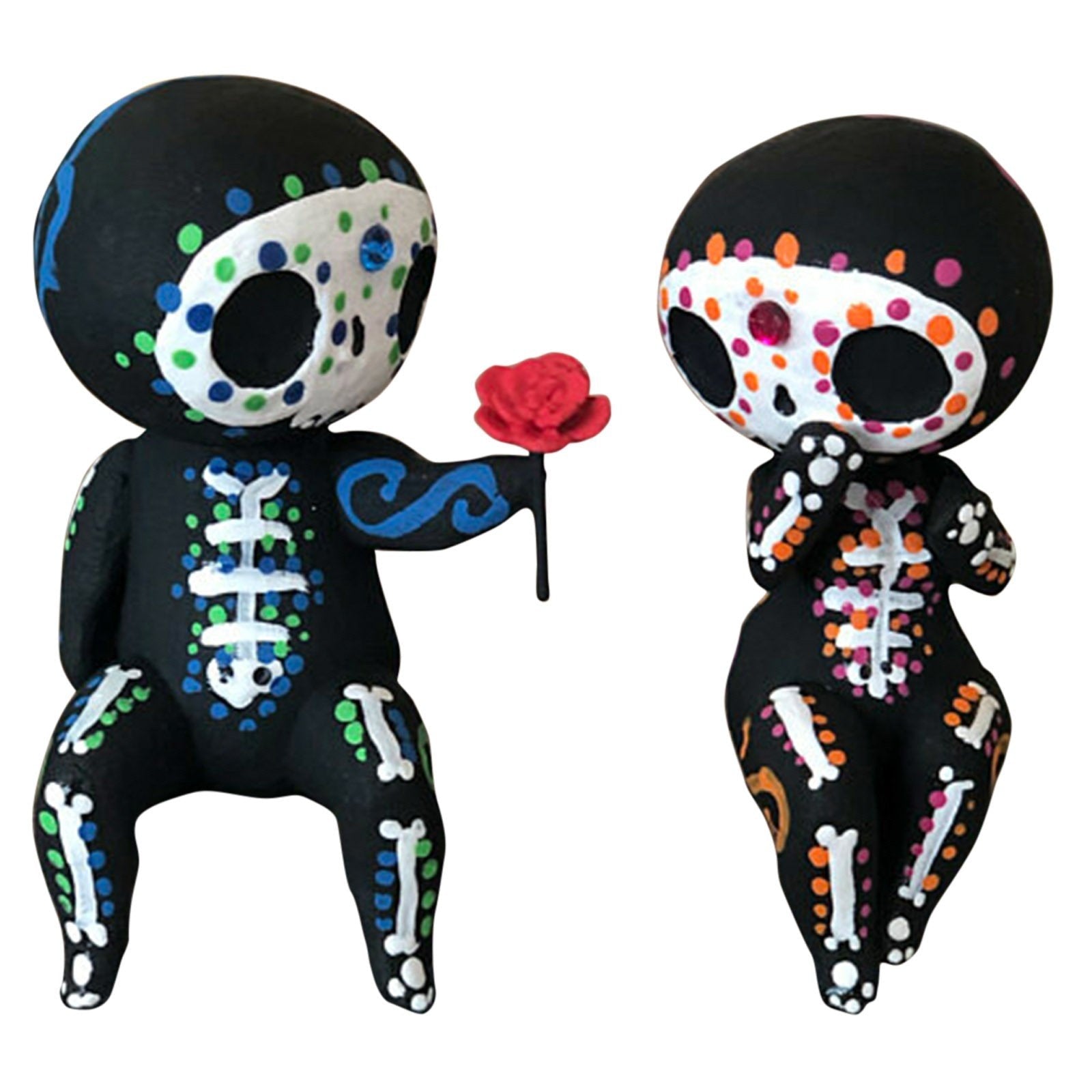 Sugar Skull Couple Figurine Home Decoration-xinru shop