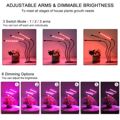 Auto ON And Off Timer LED Plant Grow Light For Indoor Plant-xinru