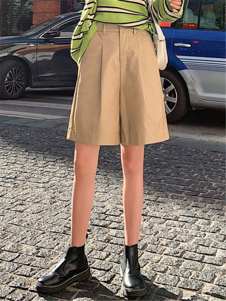 Fashion PU Leather Shorts Women's Plus Size Streetwear-xinru