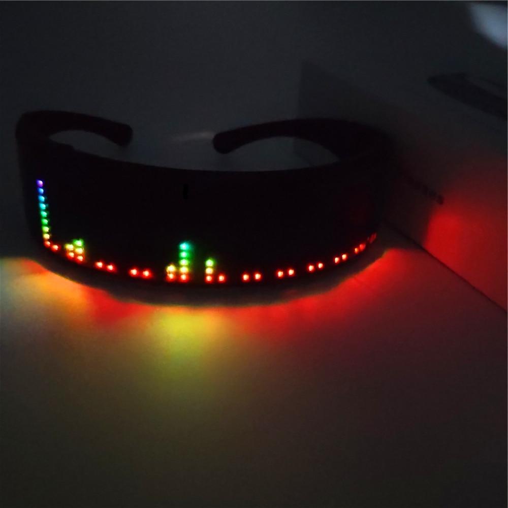 Neon LED Light Up Glasses Cyberpunk Goggles Celebration Party Events-xinru