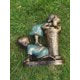 Garden Statue A Kid With Fireflies Garden Fairy Garden Decoration-xinru