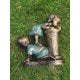 Garden Statue A Kid With Fireflies Garden Fairy Garden Decoration-xinru