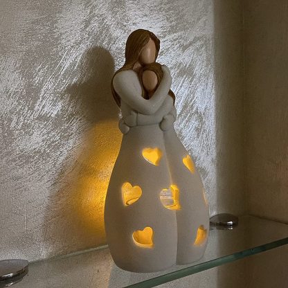 Mother's Day Gift Candle Holder Statue W/ Flickering Led Candle-xinru