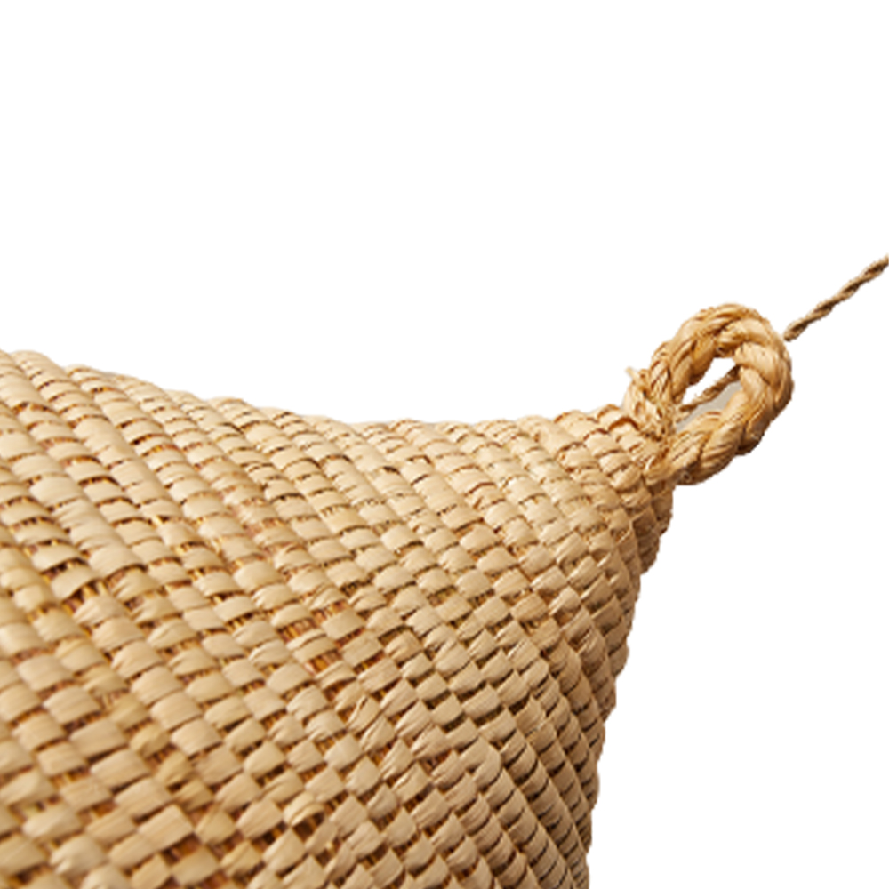 Wabi-sabi Hardwired Rattan Straw Hat Pendant Light Home Decor Lamp