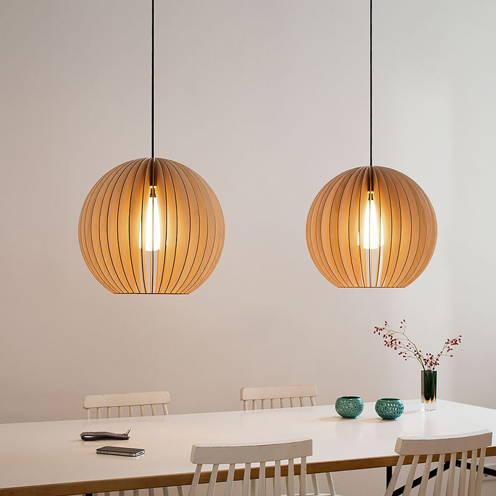 Creative Wooden Chandelier Watermelon-shaped Modern Restaurant Small Lamp