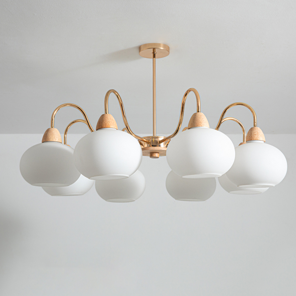 French Bauhaus Living Room Persimmon Glass Chandelier Retro Dining Room Lamps