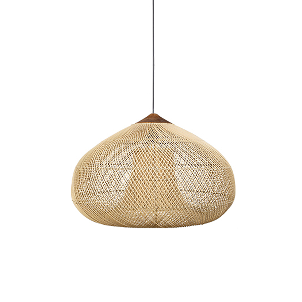 Wabi Sabi Style Retro Dining Room Chandelier Rattan Zen Pendant Light