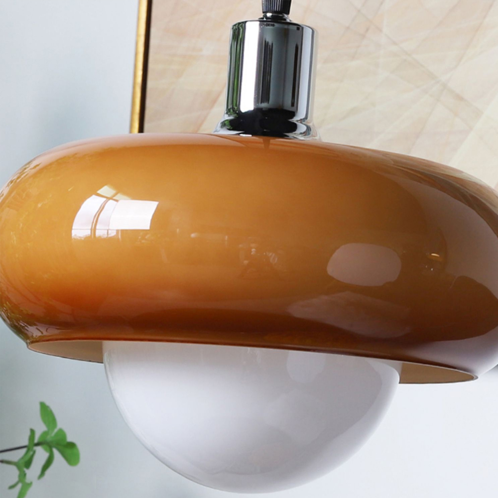 Medieval Vintage Colored Glass Pendant Light Fixture Bauhaus Mini Hanging Chandelier