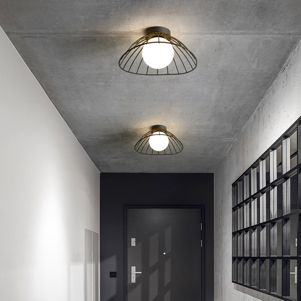 Nordic Balcony Metal Ceiling Lamp Luxury Corridor Flush Mount Light