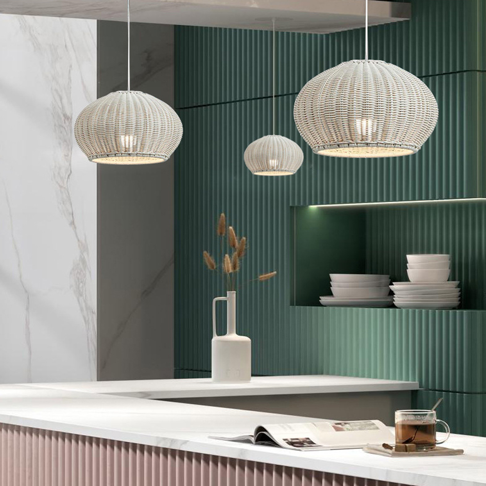 Outdoor Waterproof Pendant Light Homestay Rattan Lighting