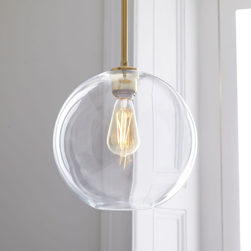 Nordic Restaurant Glass Chandelier Luxury Gradient Glass Ball Combination Lamps