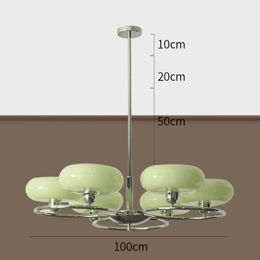 Modern 6 Heads Chandelier Living Room Design Minimalist Ceiling Lamp