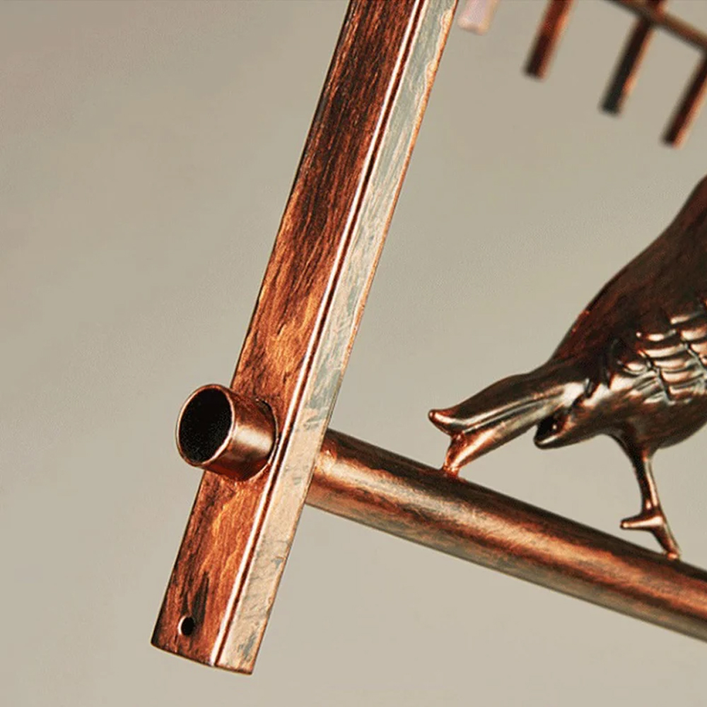 Nordic Unique Birdcage Birds Pendant Light Dining Room Metal Hanging Chandelier