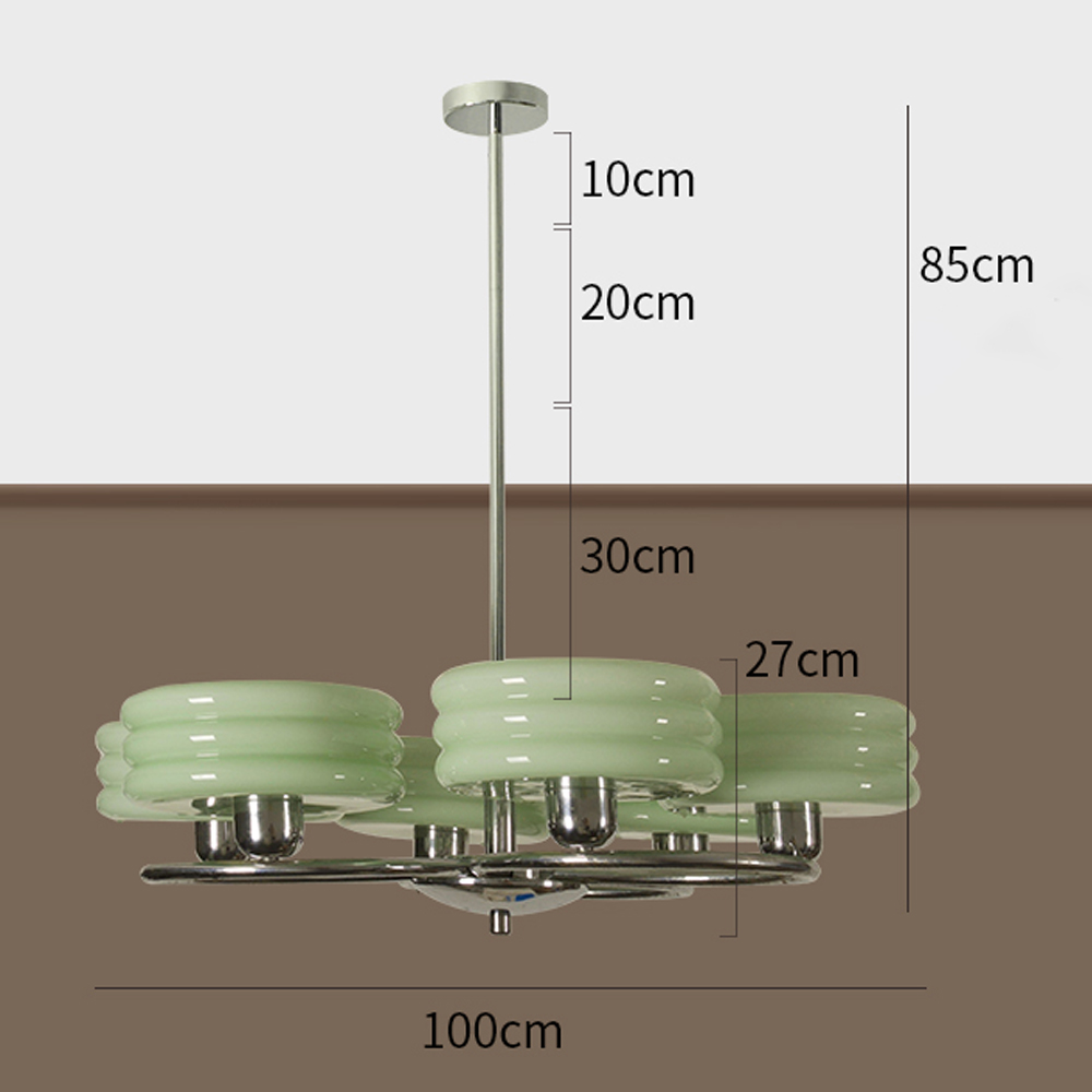 Modern 6 Heads Chandelier Living Room Design Minimalist Ceiling Lamp
