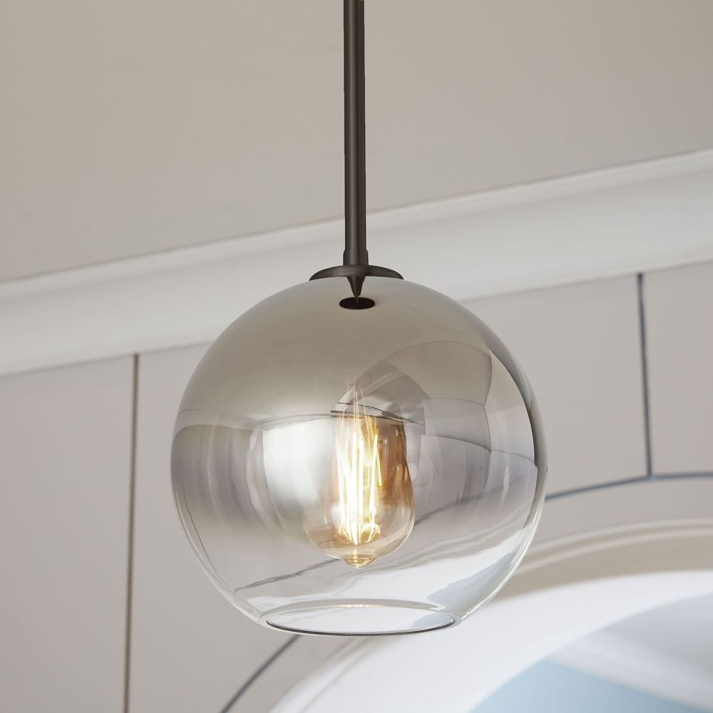 Nordic Restaurant Glass Chandelier Luxury Gradient Glass Ball Combination Lamps