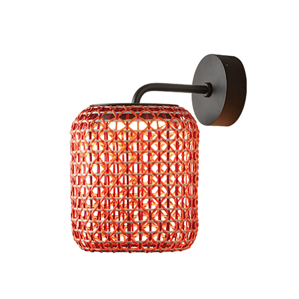 Outdoor Courtyard Lantern Rattan Wall Sconce Waterproof Garden Decor Lamp