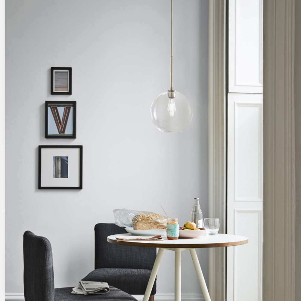 Nordic Restaurant Glass Chandelier Luxury Gradient Glass Ball Combination Lamps