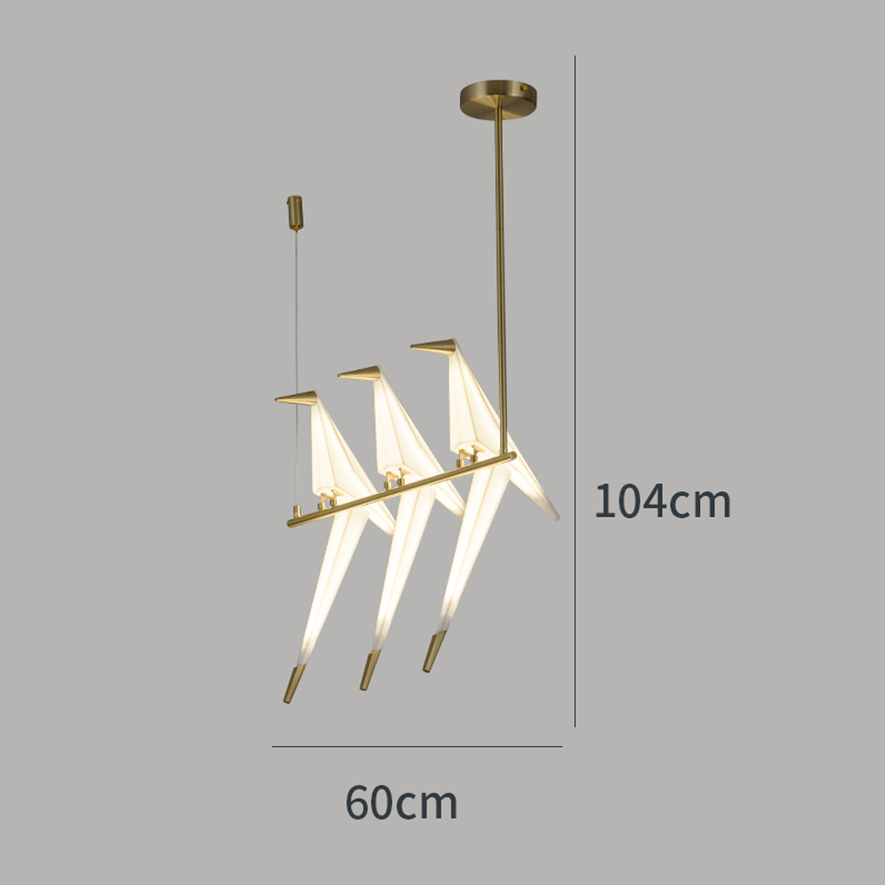 Dutch Minimalist Paper Cranes Ceiling Light Origami Bird Pendant Lamps