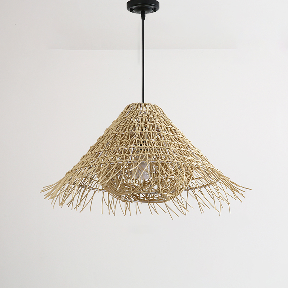 Outdoor Waterproof Rattan Pendant Light Courtyard Garden Scenic Hanging Tree Lamp