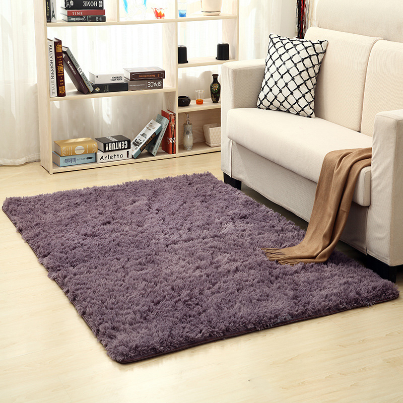 Plush soft rugs for living room bedroom bedside thickened washed floor mat