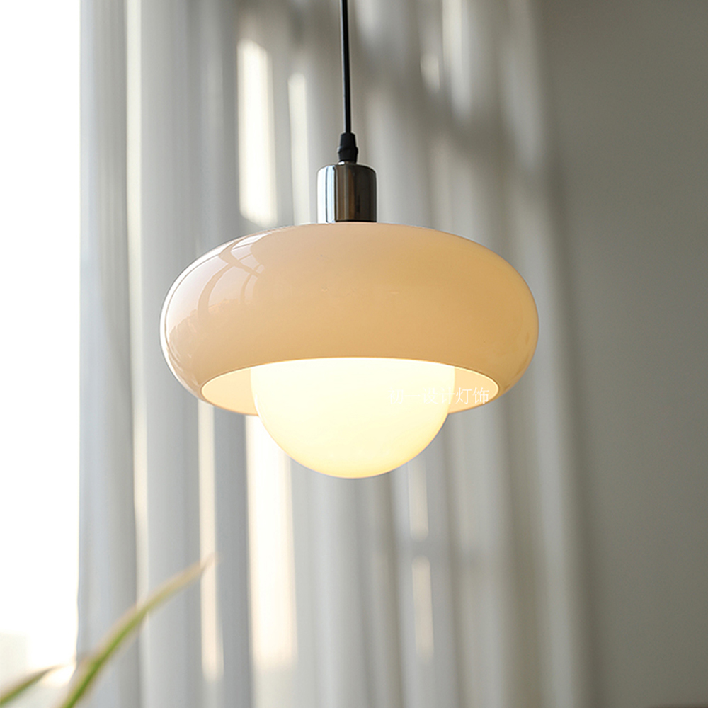 Medieval Vintage Colored Glass Pendant Light Fixture Bauhaus Mini Hanging Chandelier