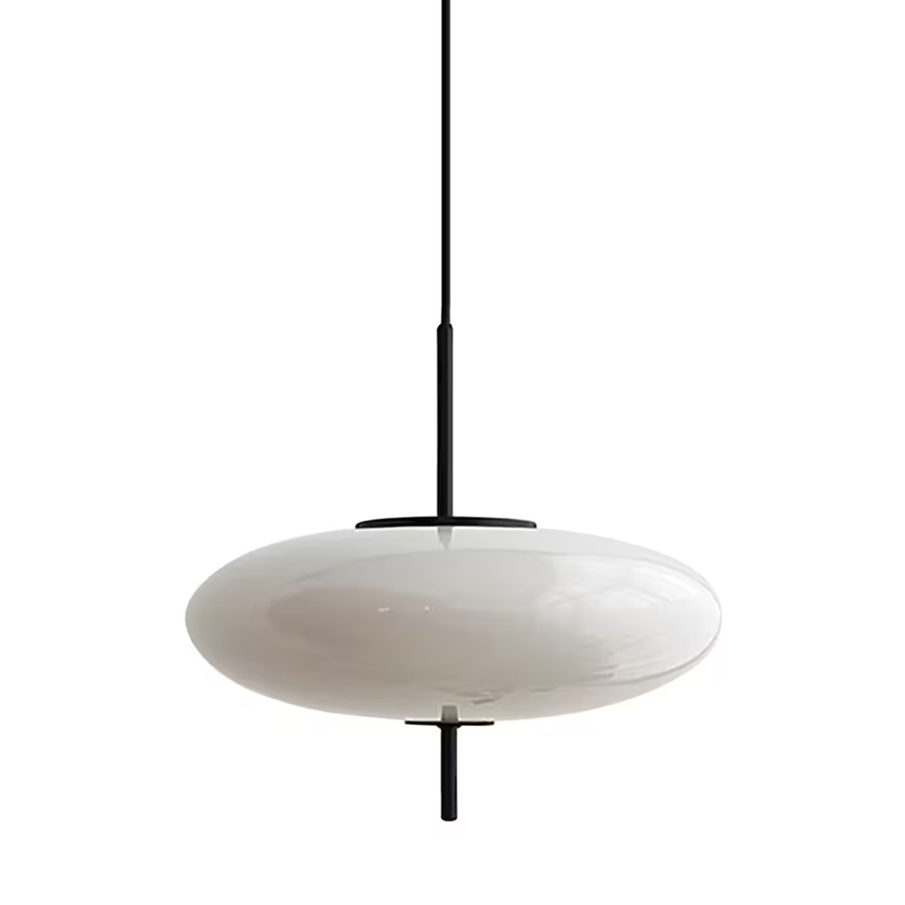 Danish Astep Oval Glass Lamp Shade Vintage Art Decorative Lighting