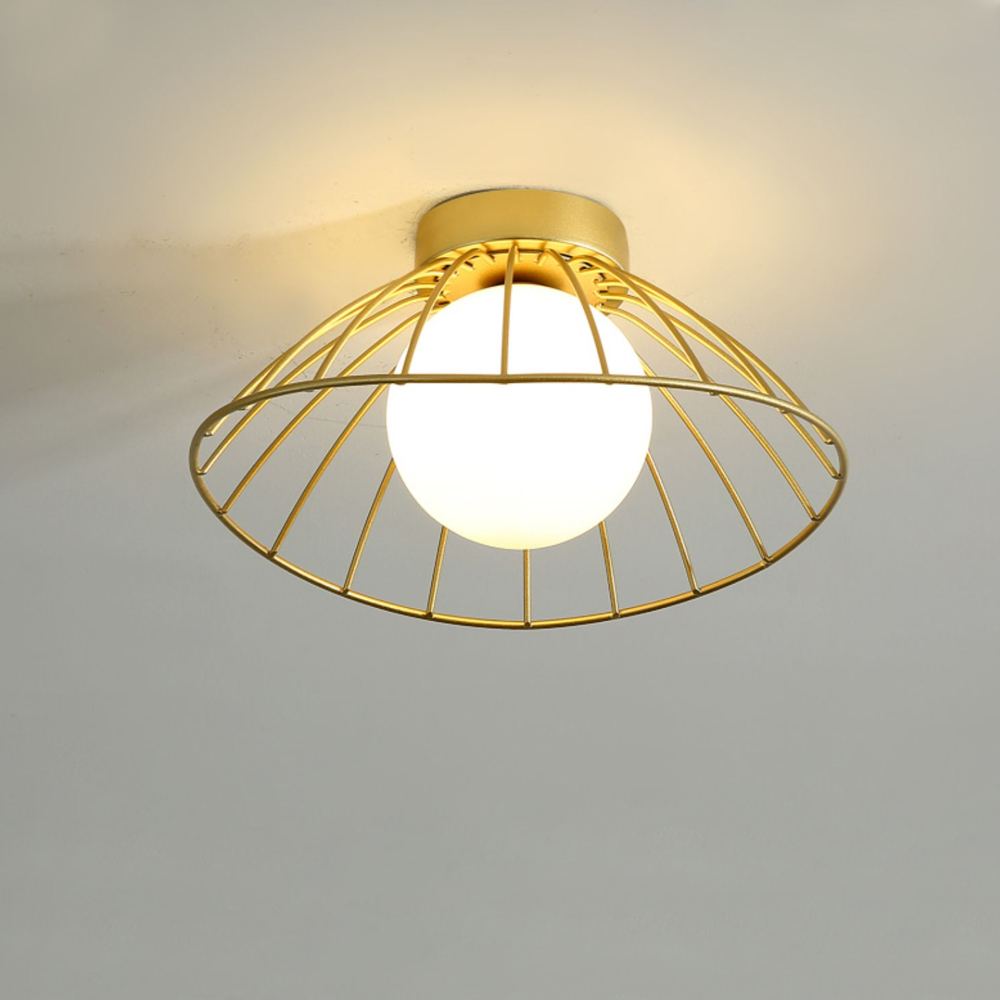 Nordic Balcony Metal Ceiling Lamp Luxury Corridor Flush Mount Light