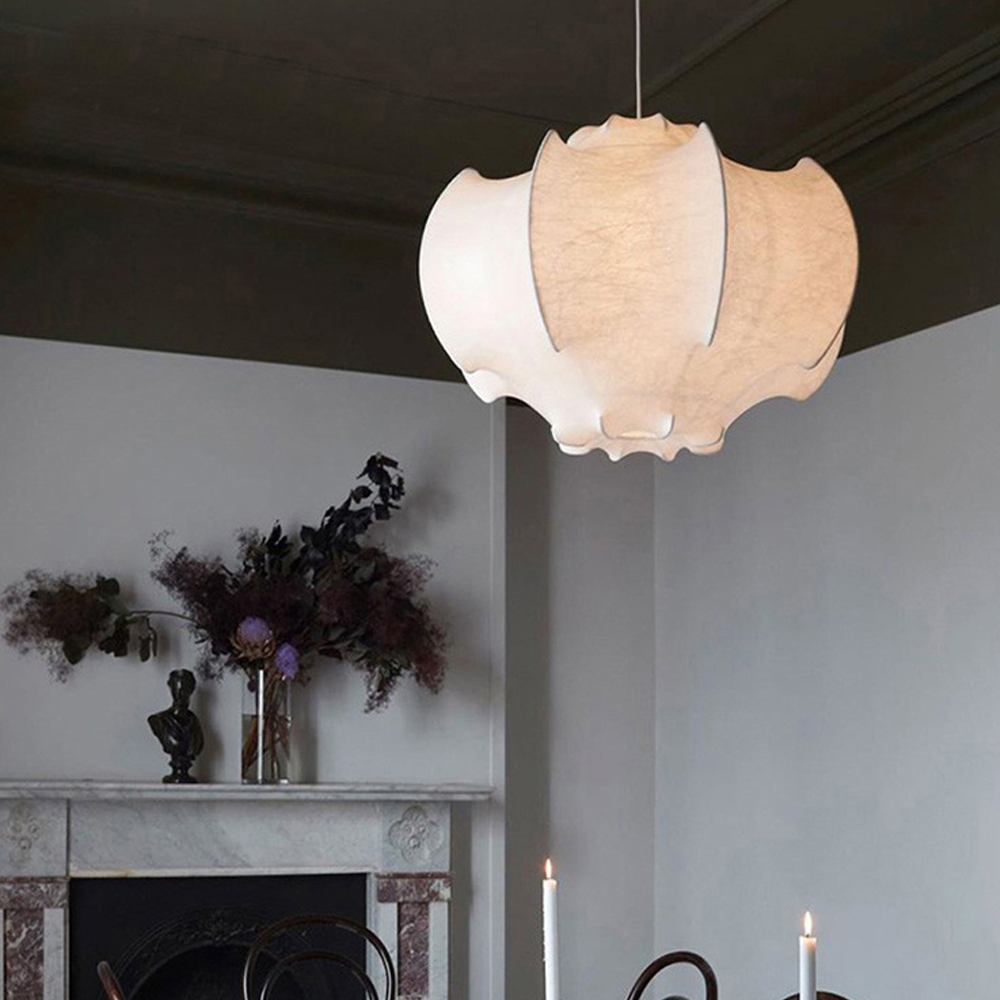 Silk Chandelier Japanese retro wabi-sabi Bedroom Dining Room Pendant Light