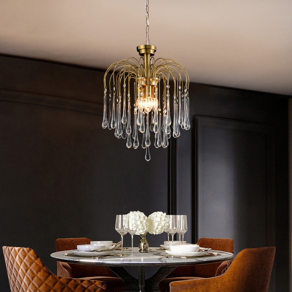 Classical Drop Glass Chandelier Italian Design Living Room Crystal Lighting